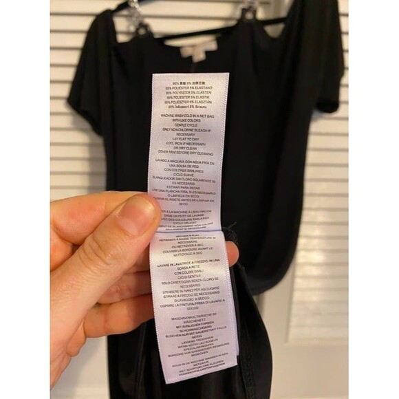 MICHAEL Michael Kors blouse with chain straps black Size XS NWT - Picture 4 of 9